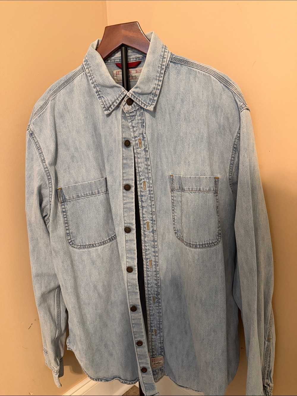 Levi's Light Blue Denim Shirt with Red Tag